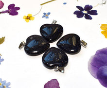 Load image into Gallery viewer, Blue Goldstone Sparkly Heart Pendant