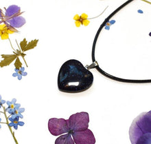 Load image into Gallery viewer, Blue Goldstone Sparkly Heart Pendant