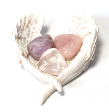 Load image into Gallery viewer, Rose Quartz, Amethyst & Clear Quartz Crystal Gemstone Set | Golden Triangle Healing | Reiju