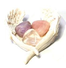 Load image into Gallery viewer, Rose Quartz, Amethyst & Clear Quartz Crystal Gemstone Set | Golden Triangle Healing | Reiju