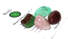 Load image into Gallery viewer, Heart Chakra Crystal Tumble Stone Healing Set (Beautifully Gift Wrapped)