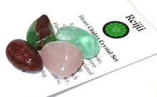 Load image into Gallery viewer, Heart Chakra Crystal Tumble Stone Healing Set (Beautifully Gift Wrapped)