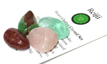 Load image into Gallery viewer, Heart Chakra Crystal Tumble Stone Healing Set (Beautifully Gift Wrapped)