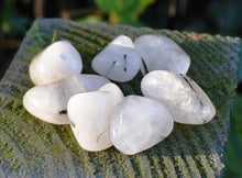 Load image into Gallery viewer, Tourmalinated Quartz Crystal Tumble Stone