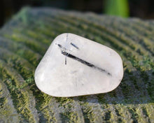 Load image into Gallery viewer, Tourmalinated Quartz Crystal Tumble Stone