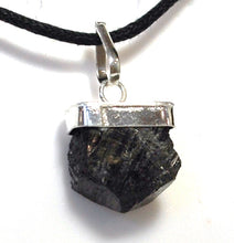 Load image into Gallery viewer, Black Tourmaline Crystal Stone Pendant &amp; Cord Necklace - Small