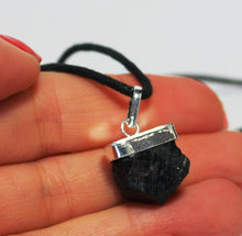 Load image into Gallery viewer, Small Black Tourmaline Pendant Necklace – Natural Crystal Protection Stone with Cord|Reiju