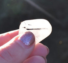 Load image into Gallery viewer, Tourmalinated Quartz Crystal Tumble Stone