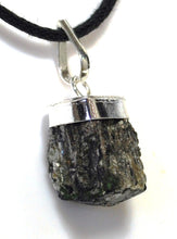 Load image into Gallery viewer, Small Black Tourmaline Pendant Necklace – Natural Crystal Protection Stone with Cord|Reiju