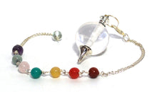 Load image into Gallery viewer, Clear Quartz Natural Polished Sphere Dowsing Chakra Pendulum