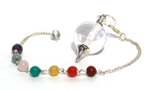 Load image into Gallery viewer, Clear Quartz Natural Polished Sphere Dowsing Chakra Pendulum |Reiju