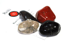 Load image into Gallery viewer, Base / Root Chakra Crystal Tumble Stone Healing Set (Beautifully Gift Wrapped)