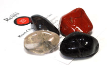 Load image into Gallery viewer, Base / Root Chakra Crystal Tumble Stone Healing Set (Beautifully Gift Wrapped)