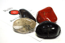 Load image into Gallery viewer, Base / Root Chakra Crystal Tumble Stone Healing Set (Beautifully Gift Wrapped)