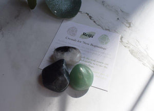 "Crystals For New Beginnings" Tumble Stone Set Reiki Charged