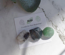 Load image into Gallery viewer, &quot;Crystals For New Beginnings&quot; Tumble Stone Set Reiki Charged