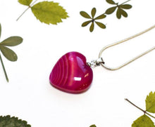 Load image into Gallery viewer, Pink Agate Crystal Heart Pendant