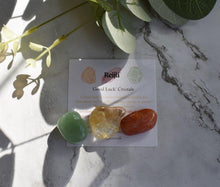 Load image into Gallery viewer, "Crystals For Good Luck" Tumble Stone Set Reiki Charged