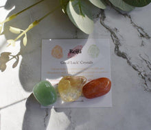 Load image into Gallery viewer, "Crystals For Good Luck" Tumble Stone Set Reiki Charged