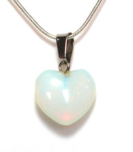 Load image into Gallery viewer, Opalite Heart Crystal Pendant & 18" Chain Necklace |Reiju
