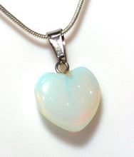 Load image into Gallery viewer, Opalite Heart Crystal Pendant & 18" Chain Necklace |Reiju