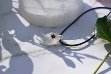 Load image into Gallery viewer, Clear Quartz & Black Tourmaline Natural Arrowhead Pendant Necklace