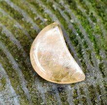 Load image into Gallery viewer, 100% Natural & Unique Brazilian Citrine Crystal Polished & Carved Small 'Quarter' Moon Inc Benefits Tag