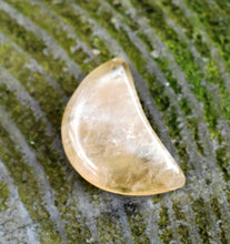 Load image into Gallery viewer, 100% Natural & Unique Brazilian Citrine Crystal Polished & Carved Small 'Quarter' Moon Inc Benefits Tag