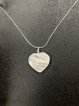 Load image into Gallery viewer, Clear Quartz Polished Crystal Stone Heart Pendant |Reiju