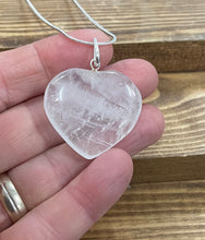 Load image into Gallery viewer, Clear Quartz Polished Crystal Stone Heart Pendant |Reiju