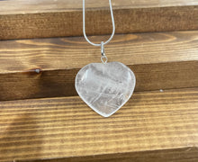 Load image into Gallery viewer, Clear Quartz Polished Crystal Stone Heart Pendant |Reiju