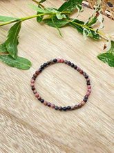 Load image into Gallery viewer, Rhodonite Natural Crystal Small Beads Stone Elasticated Bracelet
