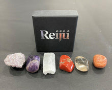 Load image into Gallery viewer, &#39;Warm Wishes&#39; Natural Crystal Tumble Stone &amp; Raw Chunks Set Inc Gift Box