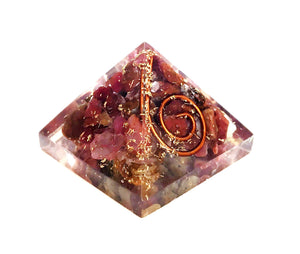 Ruby Crystal Orgone Pyramid - Krystal Gifts UK