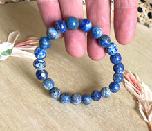 Load image into Gallery viewer, Lapis Lazuli Natural Crystal Stone Beads Bracelet