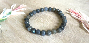 Labradorite Beads Natural Crystal Stone Beaded Bracelet