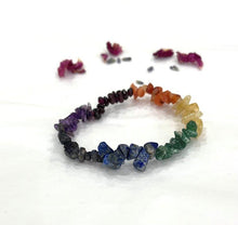 Load image into Gallery viewer, Chakra Crystal Stone Chips Gemstone Bracelet
