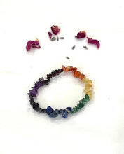 Load image into Gallery viewer, Chakra Crystal Stone Chips Gemstone Bracelet