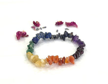 Load image into Gallery viewer, Chakra Crystal Stone Chips Gemstone Bracelet