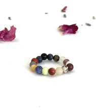 Load image into Gallery viewer, Crystal Beaded Elasticated Ring Size Fits For All