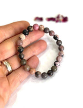 Load image into Gallery viewer, Rhodonite Crystal Beaded Bracelet