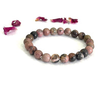 Load image into Gallery viewer, Rhodonite Crystal Beaded Bracelet