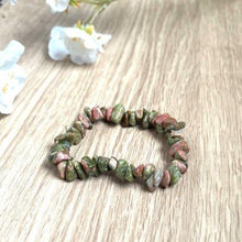 Load image into Gallery viewer, Unakite Polished Crystal Stone Bracelet Gift Wrapped Inc Benefits Tag