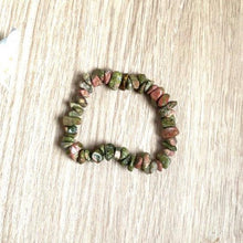 Load image into Gallery viewer, Unakite Polished Crystal Stone Bracelet Gift Wrapped Inc Benefits Tag