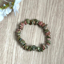 Load image into Gallery viewer, Unakite Polished Crystal Stone Bracelet Gift Wrapped Inc Benefits Tag
