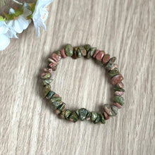 Load image into Gallery viewer, Unakite Polished Crystal Stone Bracelet Gift Wrapped Inc Benefits Tag