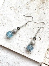 Load image into Gallery viewer, Aquamarine Crystal Beaded Earrings