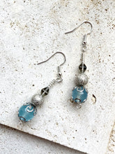 Load image into Gallery viewer, Aquamarine Crystal Beaded Earrings