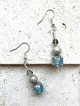 Load image into Gallery viewer, Aquamarine Crystal Beaded Earrings