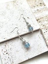 Load image into Gallery viewer, Aquamarine Crystal Beaded Earrings